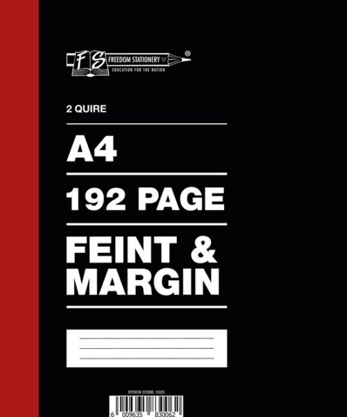 2 Quire / 192 pages A4 Counter Books Feint and Margin