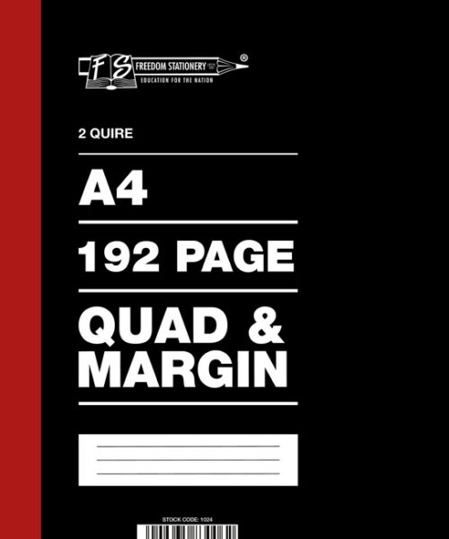 2 Quire / 192 pages A4 Counter Books Quad and Margin