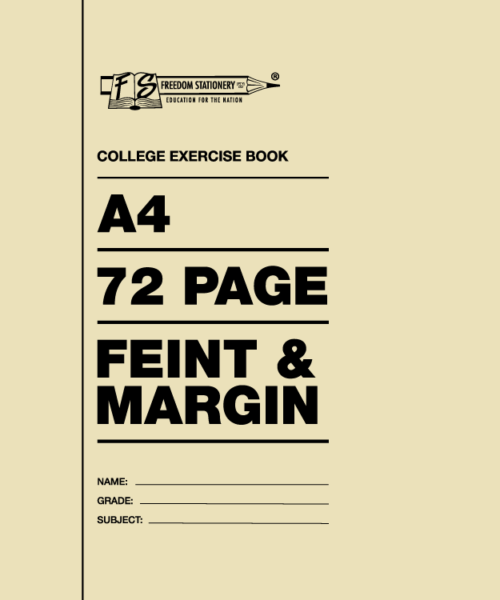A4 72pg Feint and Margin Softcover Book