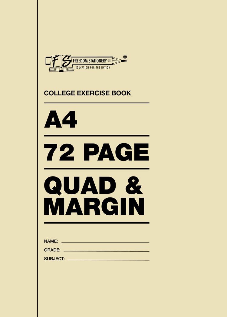 72 page Quad and Margin Freedom A4 72pg Quad and Margin Softcover Book