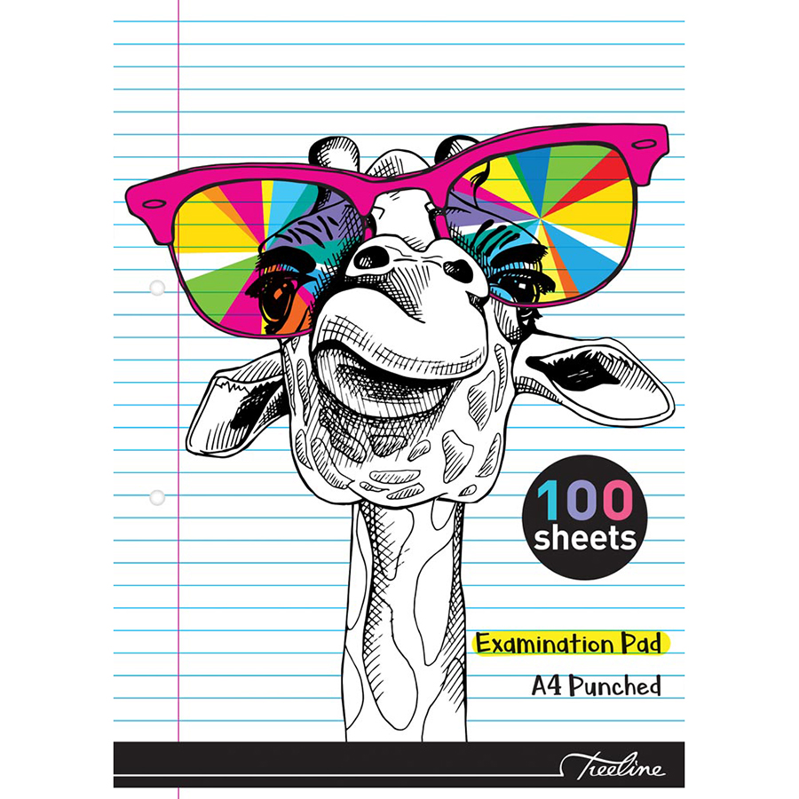 Treeline 100g Exam Pad A4 Exam Pad 100pg Punched