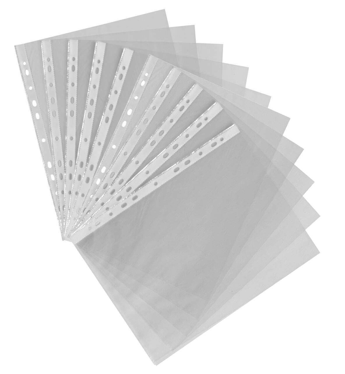 A4 Filing pockets A4 Multi-Punched Clear Plastic Sleeves 50mic 20s