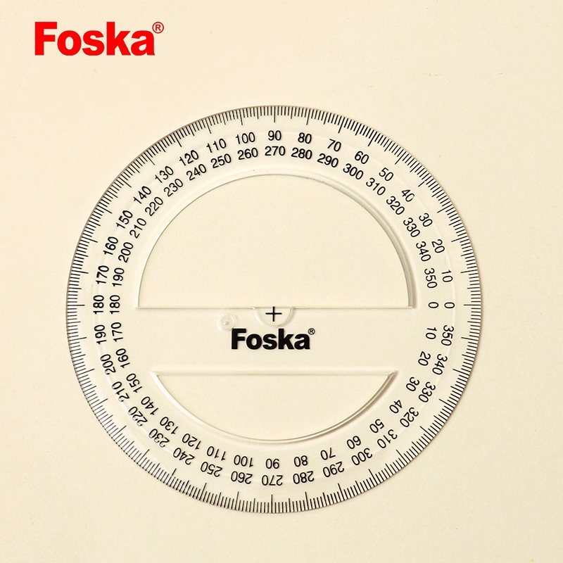 Foska-Stationery-Office-School-Student-Protractor 360 Degree Protractor (10cm)