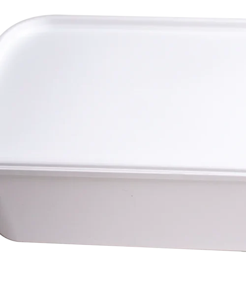 White Ice Cream Tub with Lid 2L