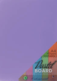 A4 160g Board Pastel Assorted 50s
