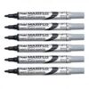 Pentel Maxiflo Whiteboard Markers 4mm Pump Action x 4 (Black)
