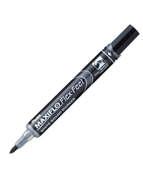 Pentel Maxiflo White Board Marker 4mm Pump Action Black
