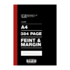 A4 4 Quire 384pg Freedom A4 4 Quire 384pg Feint and Margin Hardcover Book