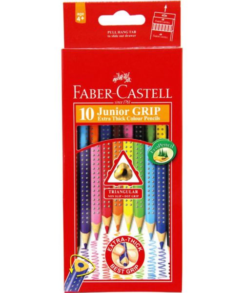 Faber Castell Junior Grip Colouring Pencils 10s