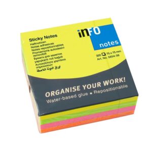 Sticky Notes 75×75 Bright Cube 400 Sheets