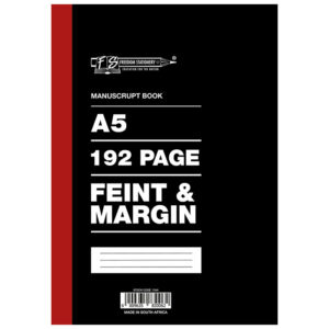 A5 2 Quire 192pg Feint and Margin Hardcover Book