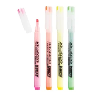 Collosso Slim Highlighters 4 Assorted Colours