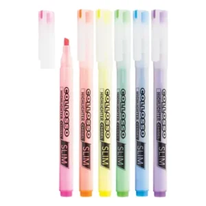 Collosso Slim Highlighters 6 Assorted Colours