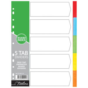 A4 Rainbow Board Index 5 Tab