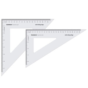 Draughtsman 18cm Set Squares 45 and 60 Degree