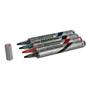 Pentel Maxiflo Whiteboard Markers 4mm Pump Action x 4 (Assorted)