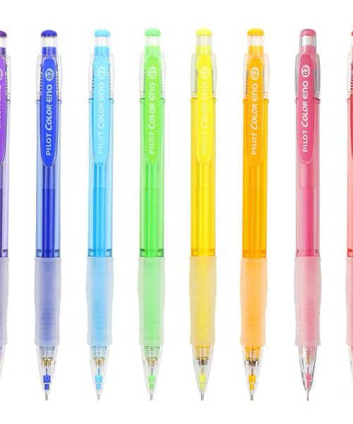 Pilot Colour Eno 3 Clutch pencils and 1 tube lead (Pink, Violet, Blue)