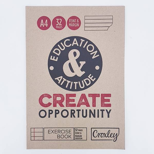 A4 32pg Feint and Margin Softcover Book